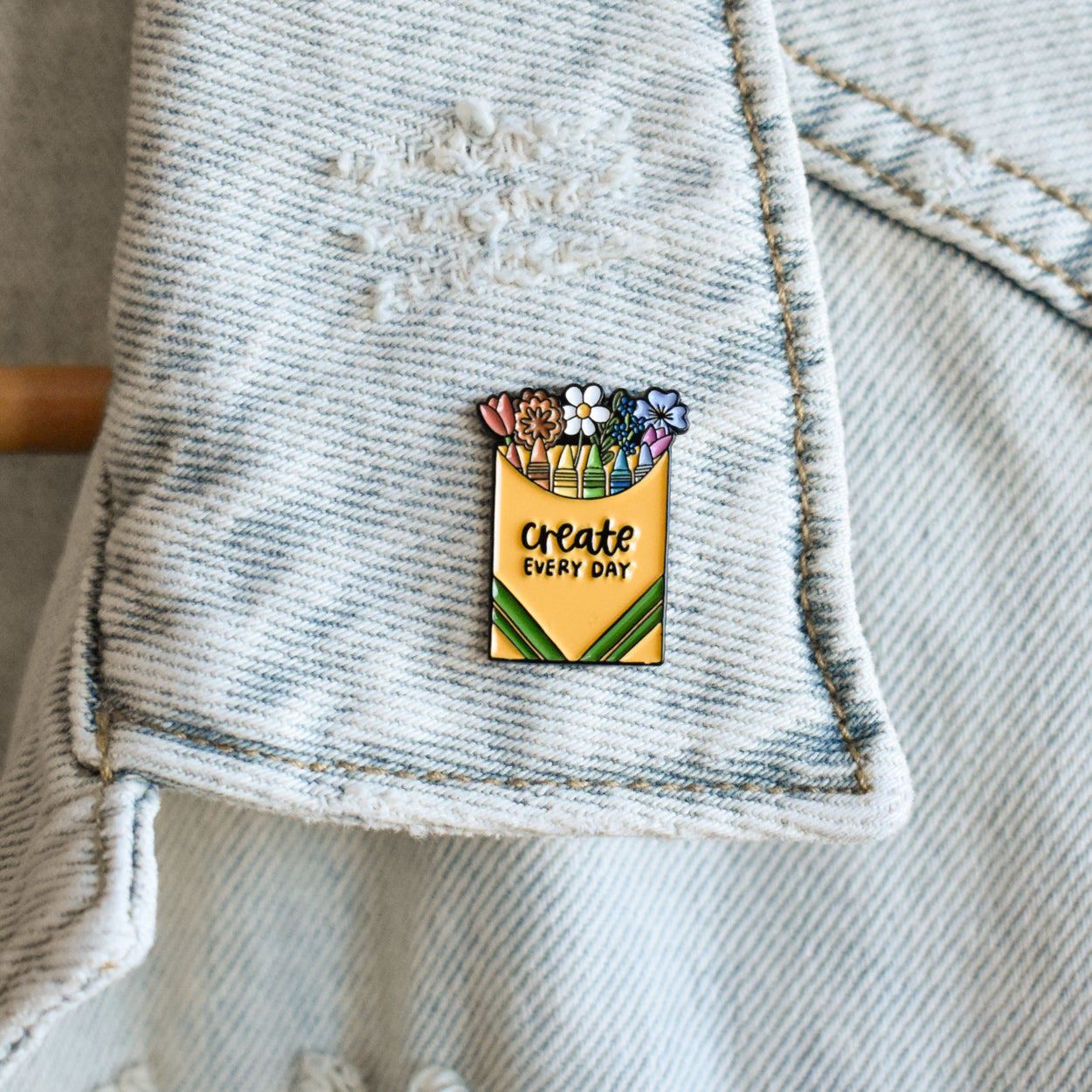 Create Every Day Enamel Pin