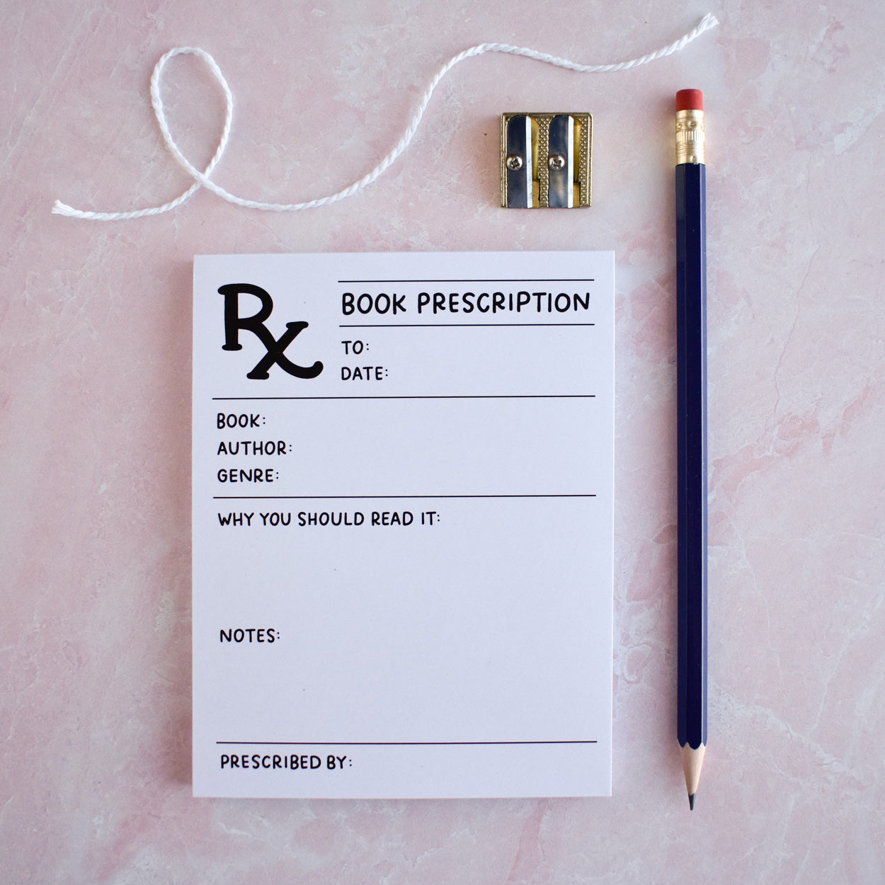 Book Prescription Notepad