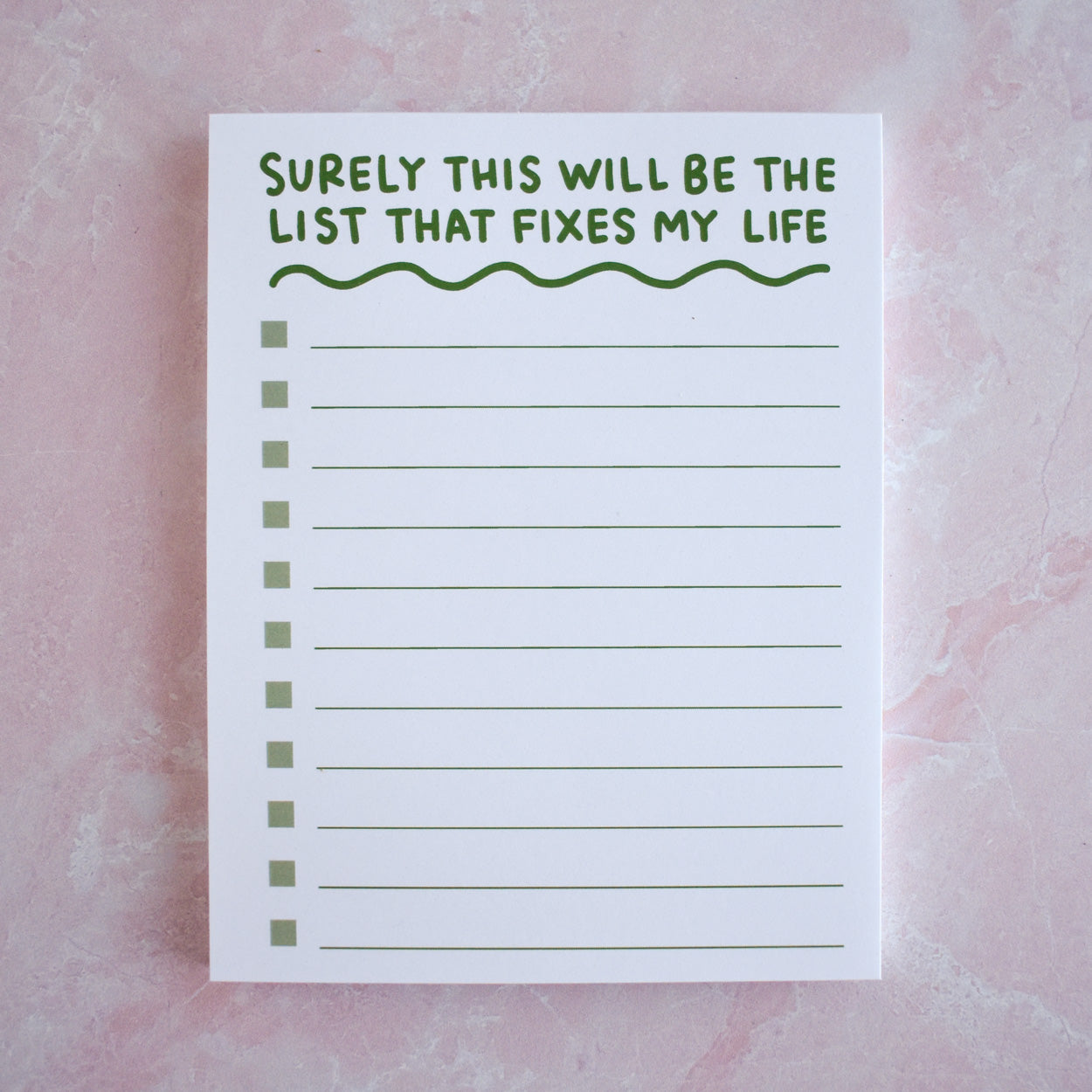 This List Will Fix My Life Notepad