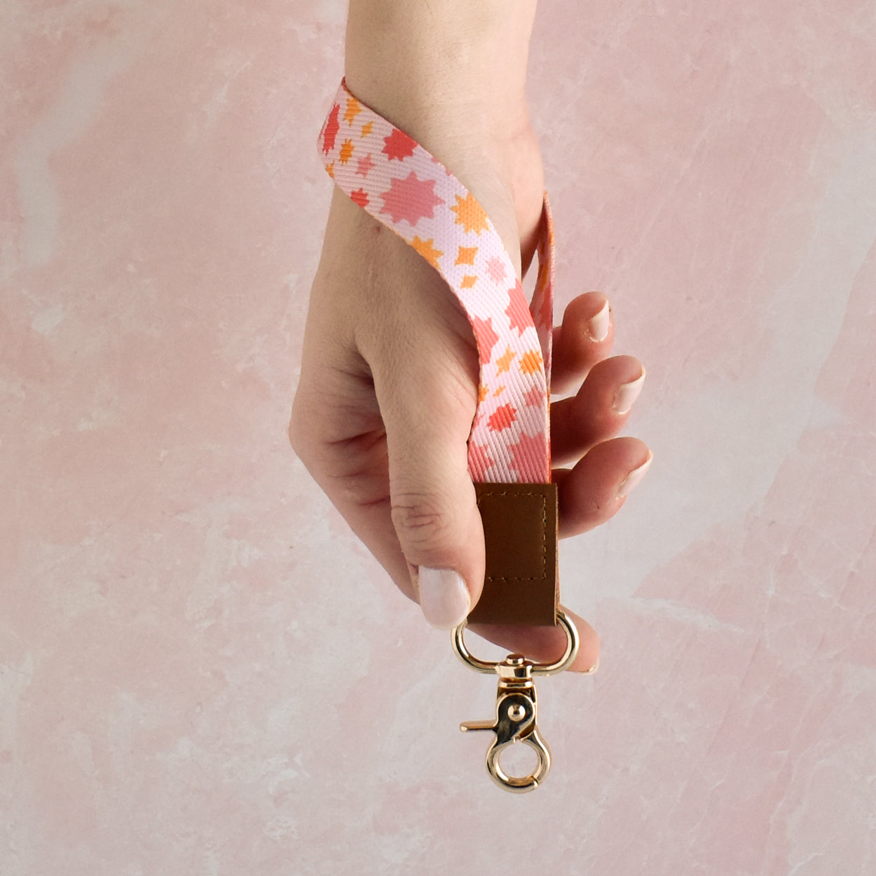 Pink Starburst Wristlet