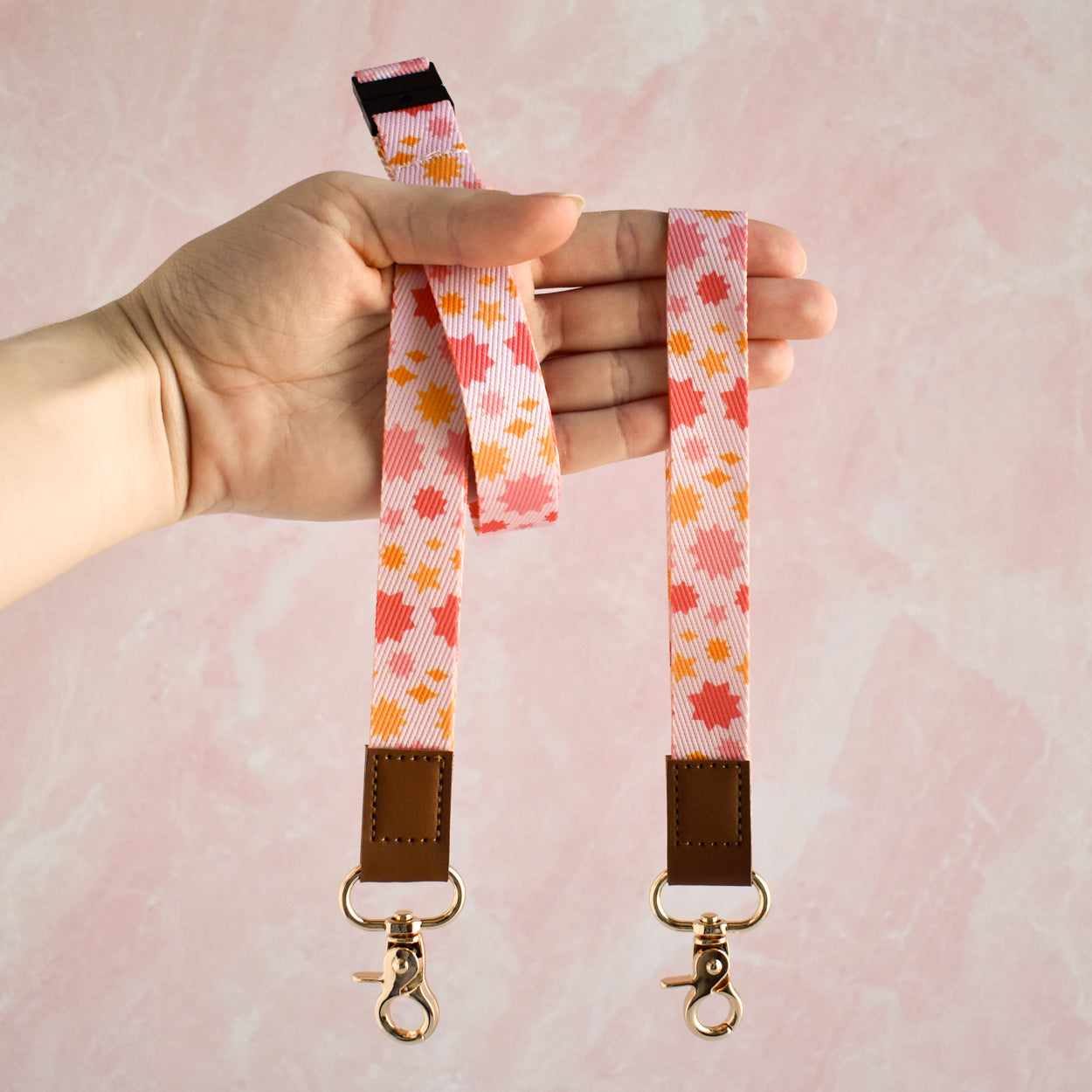 Pink Starburst Wristlet