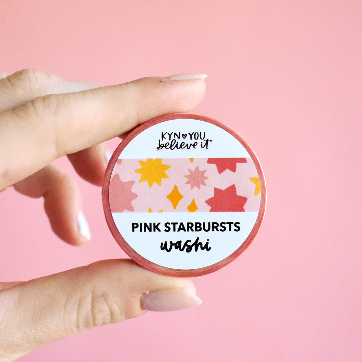 Pink Starburst Washi Tape