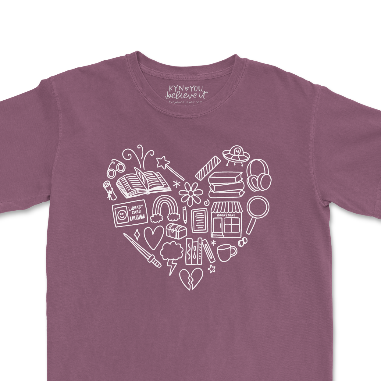 Reading Heart Tee (Berry)