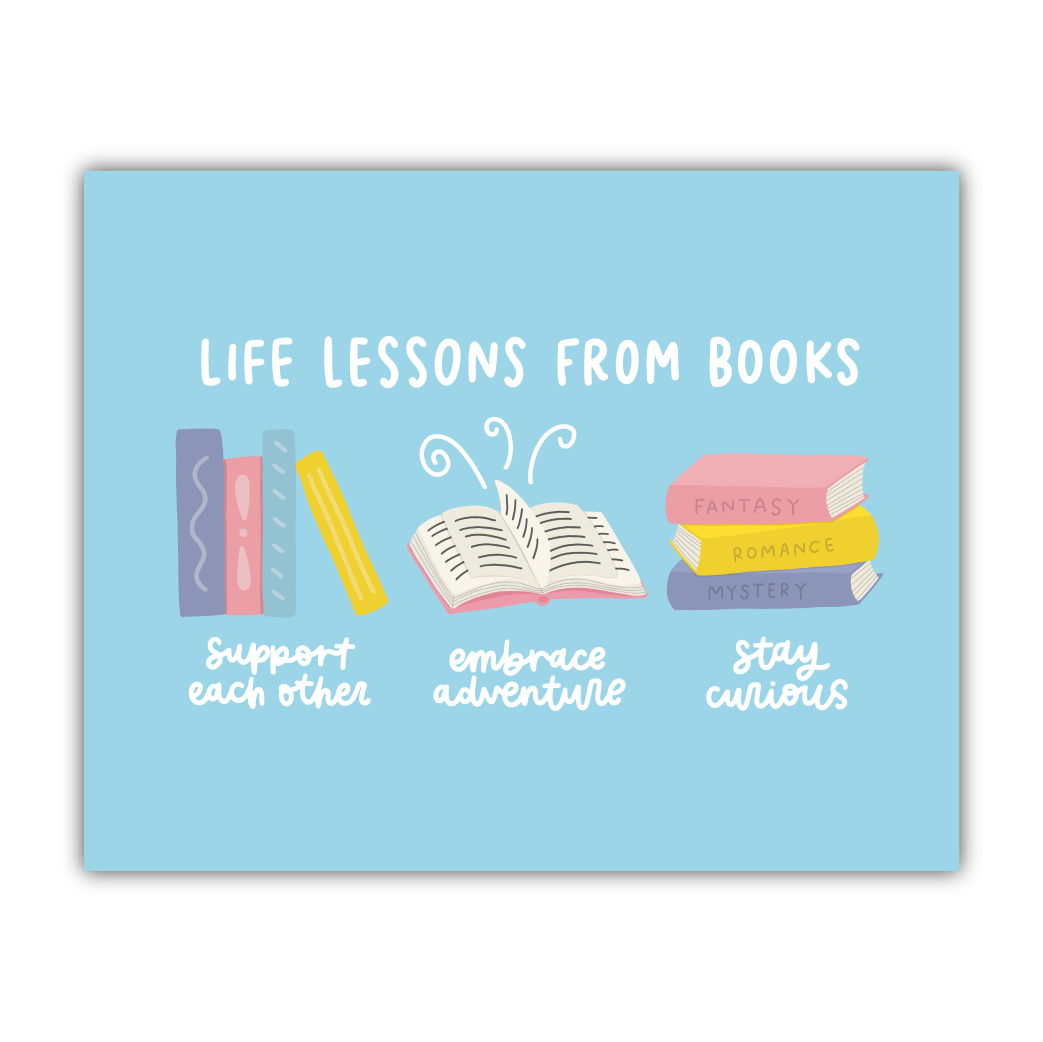 Life Lessons From Books Print