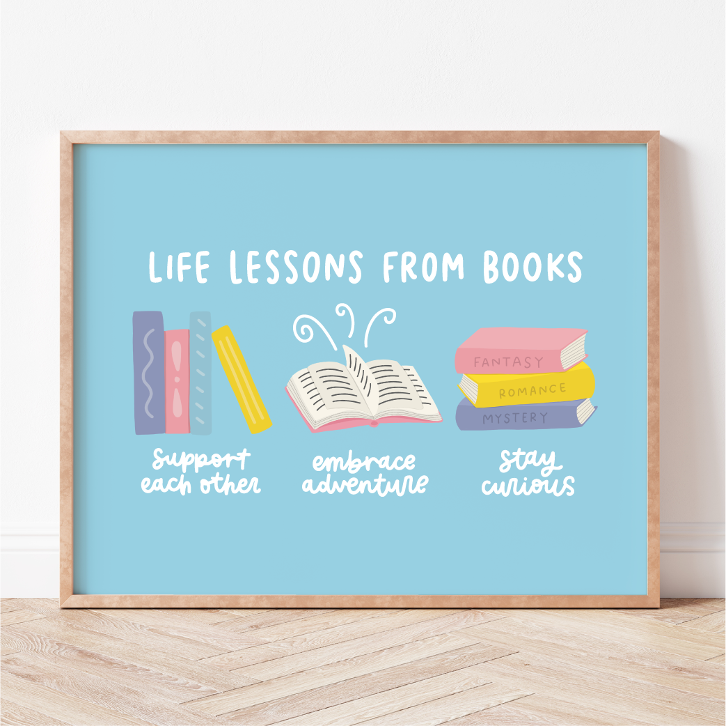 Life Lessons From Books Print