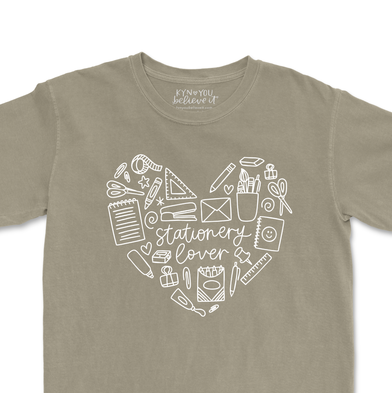 Stationery Lover Tee (Khaki)