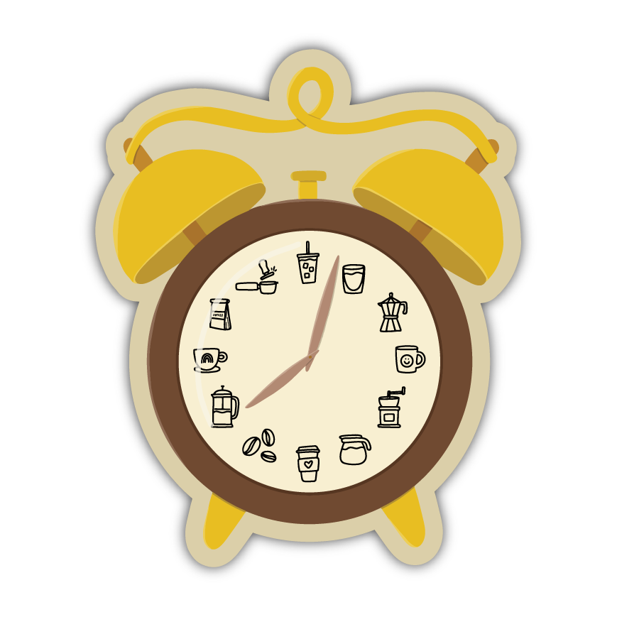 Coffee Clock Sticker