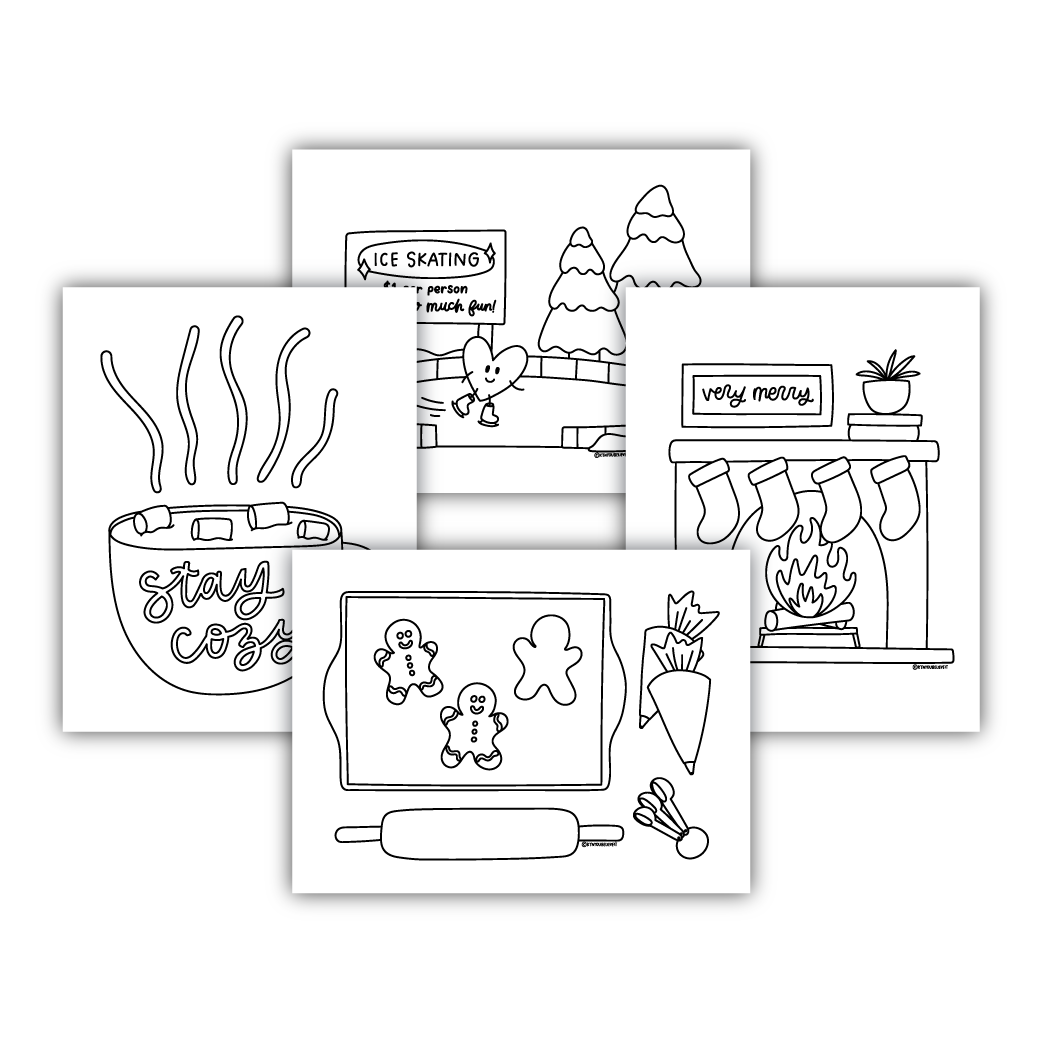 Winter Wishes Coloring Sheets (KYCI #9)