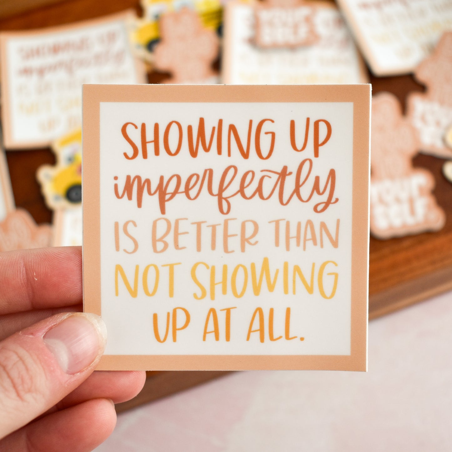 Showing Up Imperfectly Sticker
