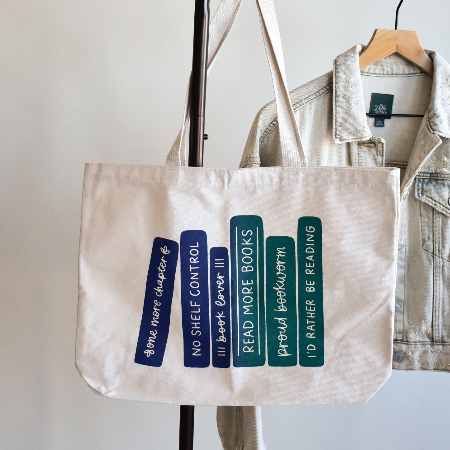 PREORDER Book Lover Bookshelf Oversized Tote Bag (Ships 10/21 and Delays Other Items)