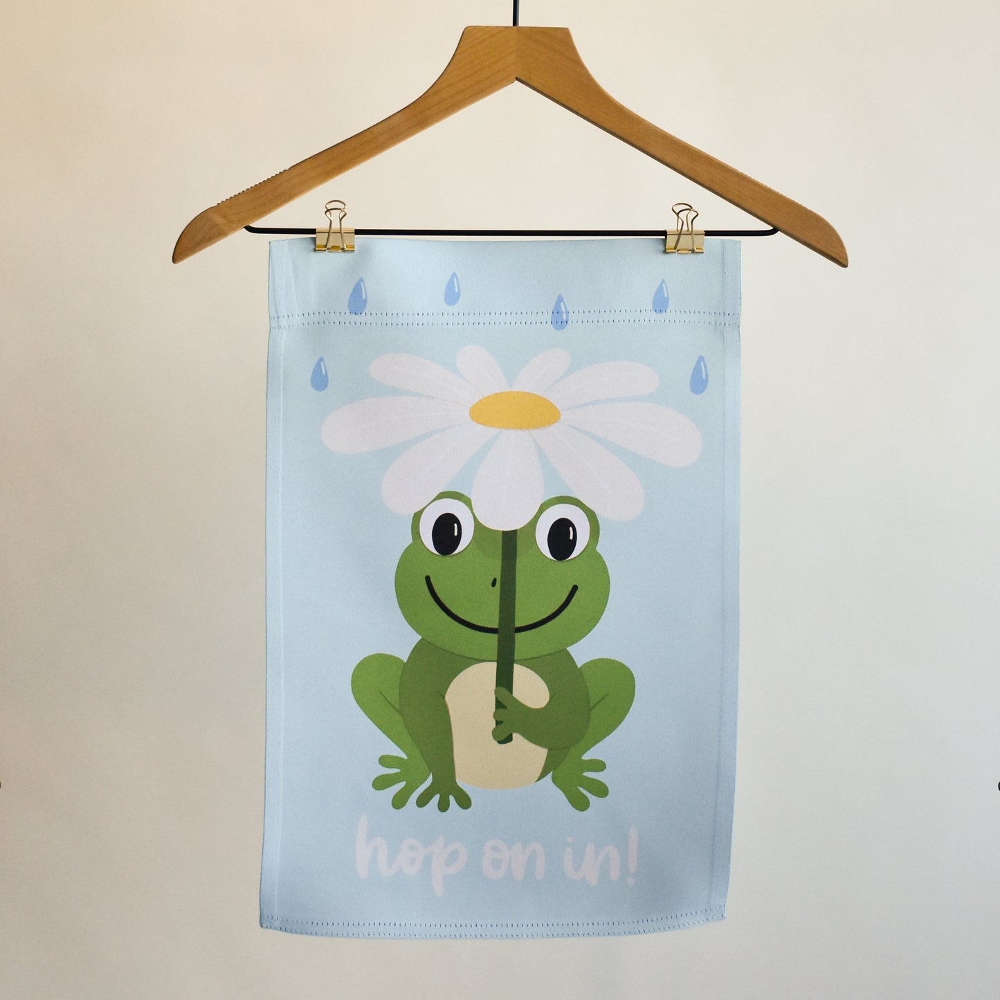 Hop On In Garden Flag