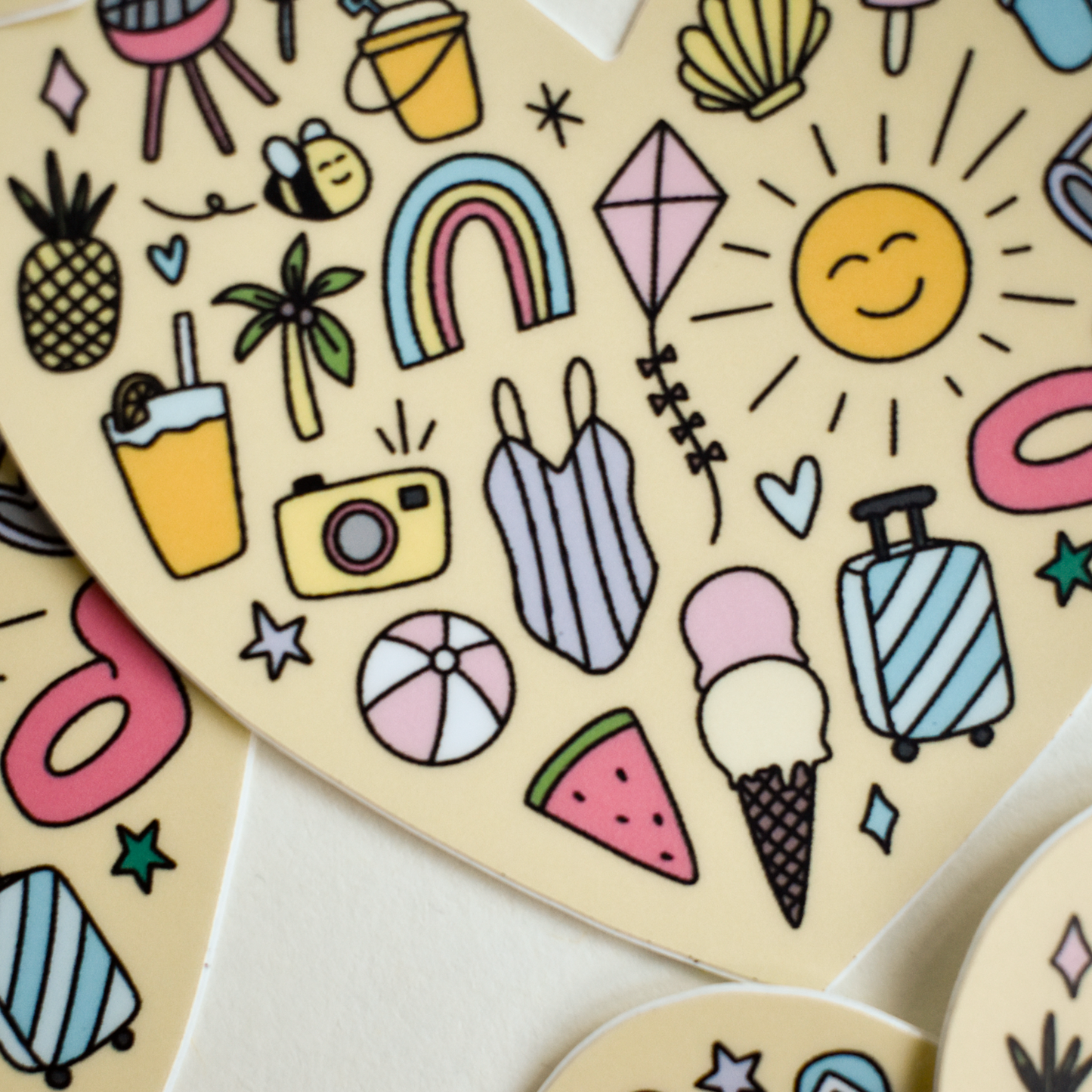 IMPERFECT Summer Heart Stickers (10-pack)