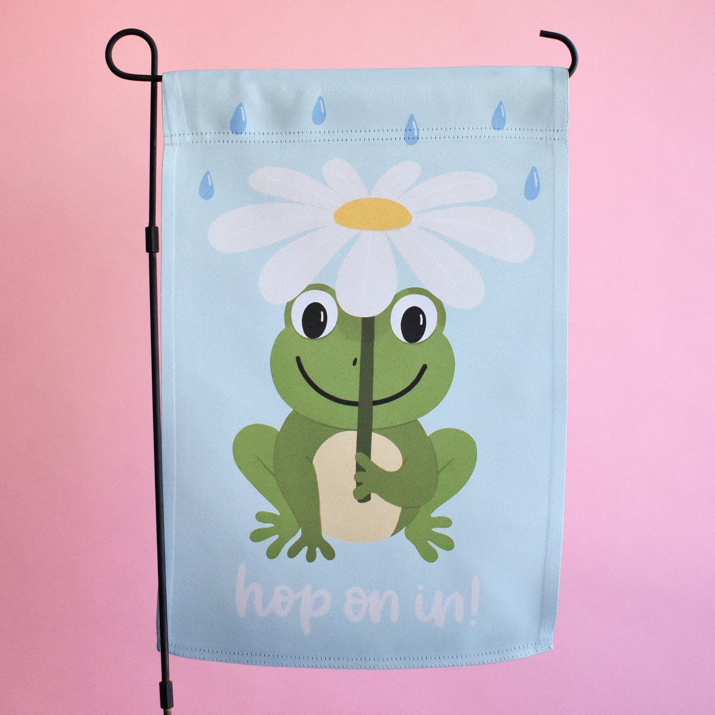 Hop On In Garden Flag