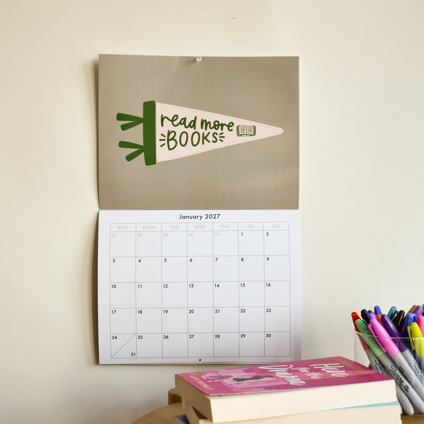 Book Lover 2027 Wall Calendar