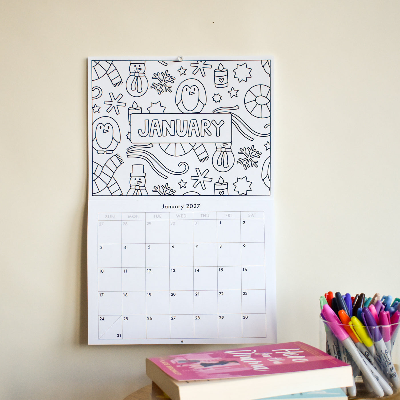 Color Your Year 2027 Wall Calendar