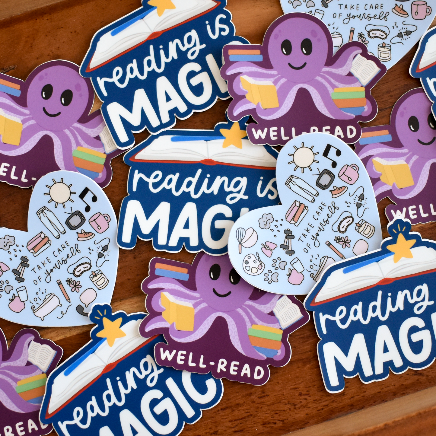 Well-Read Octopus Sticker