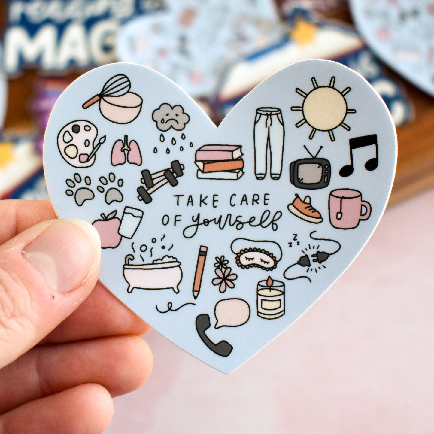 Take Care of Yourself Heart Sticker