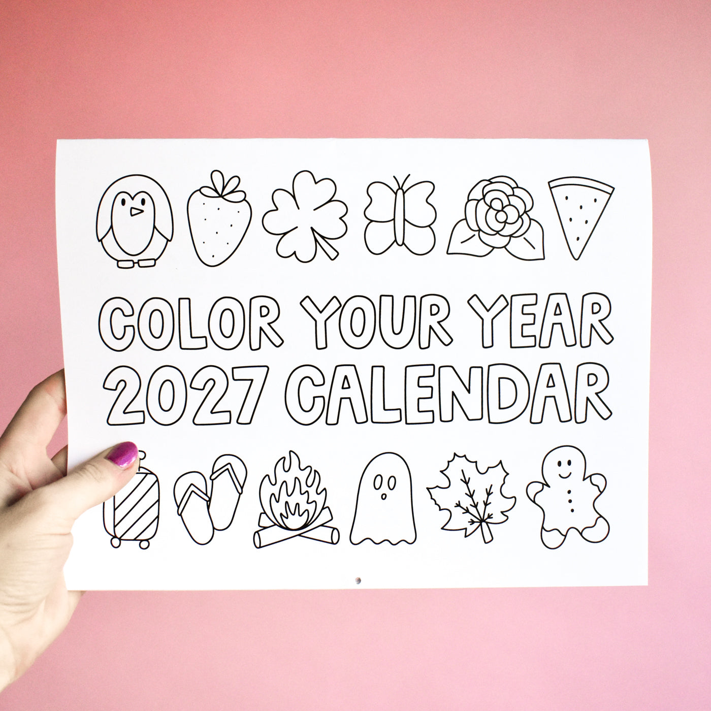 Color Your Year 2027 Wall Calendar