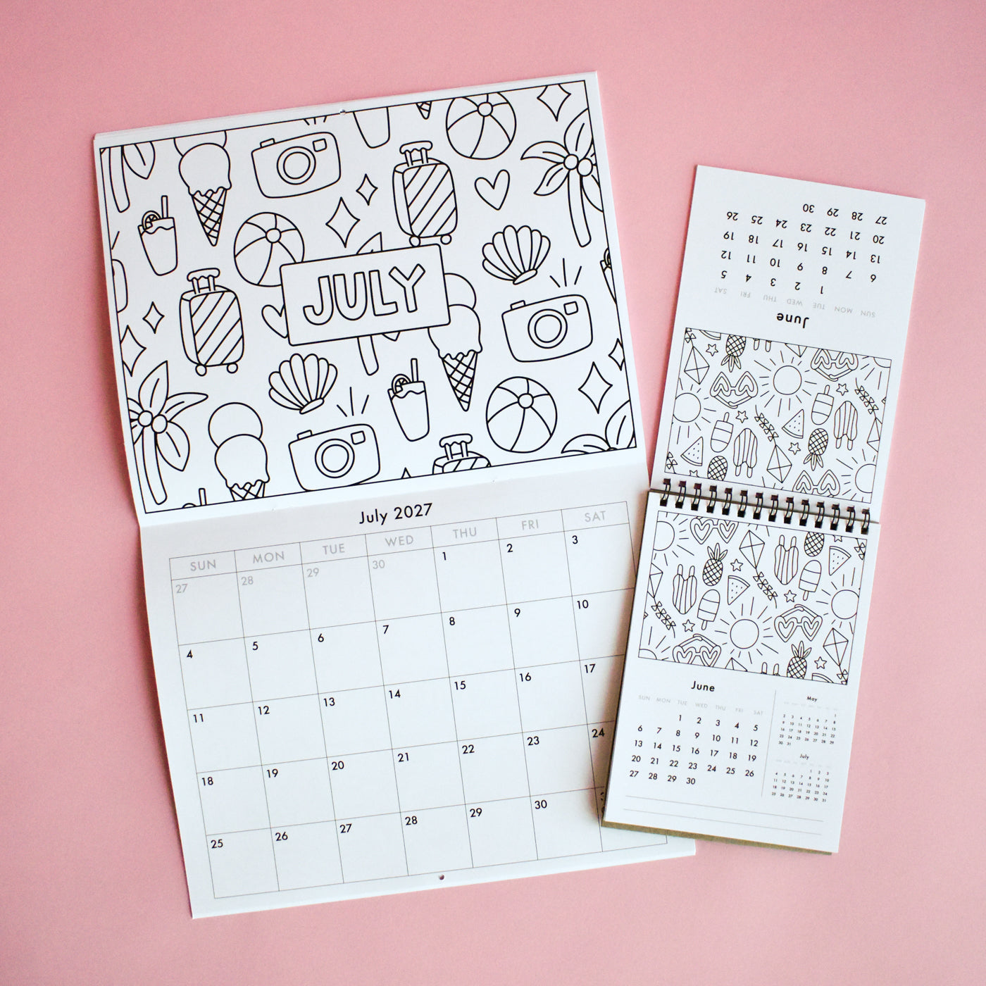 Color Your Year 2027 Wall Calendar