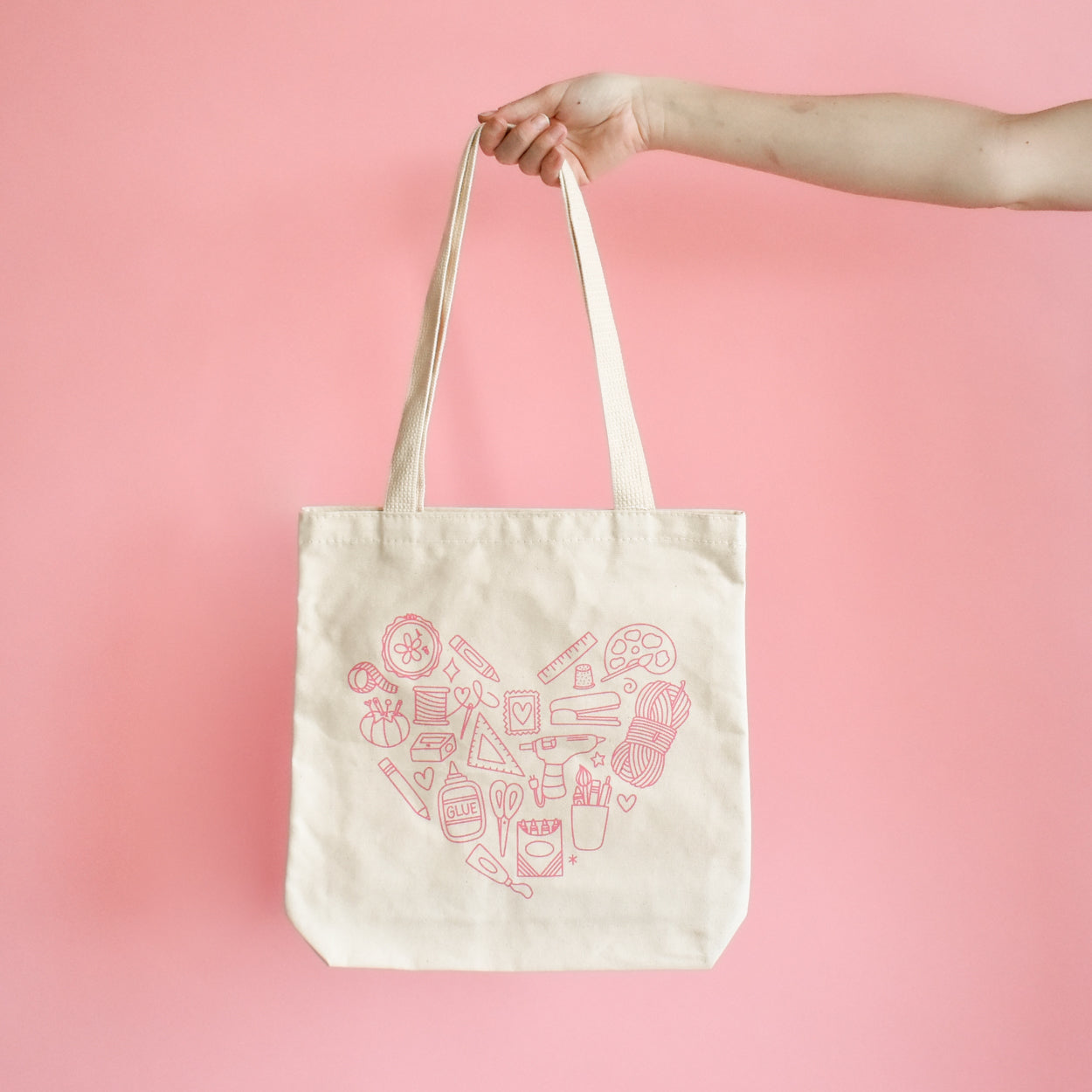 Crafting Heart Tote Bag