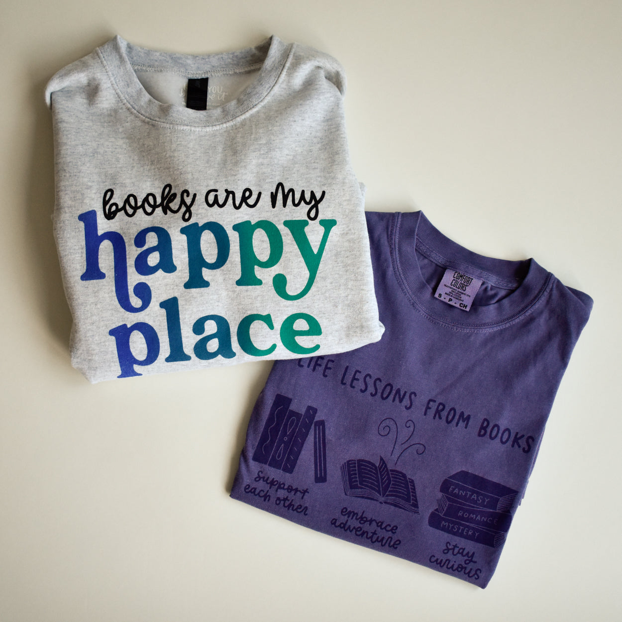 PREORDER Books Are My Happy Place Sweatshirt (Ships 4/16 & Delays Your Order!)