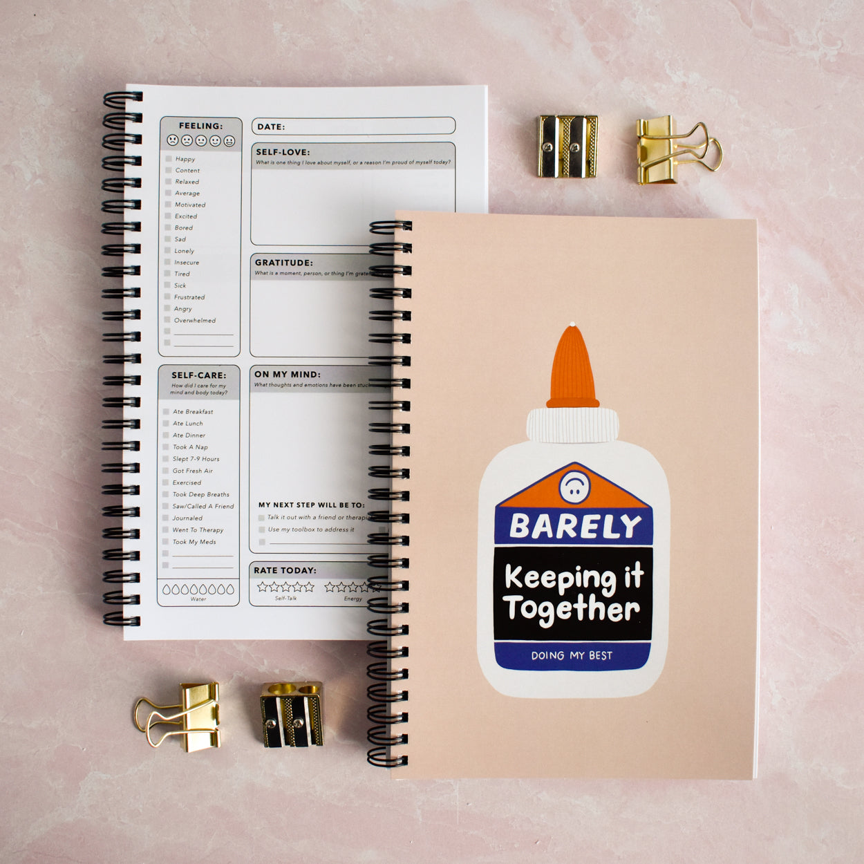 Barely Keeping It Together Mental Health Journal | Guided Notebook ...