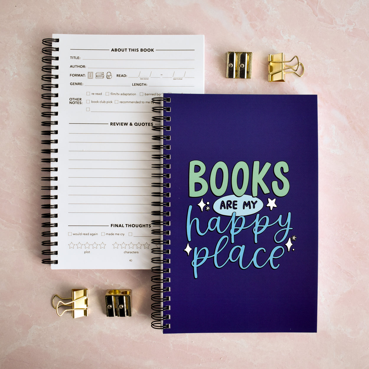 Books Are My Happy Place Reading Journal