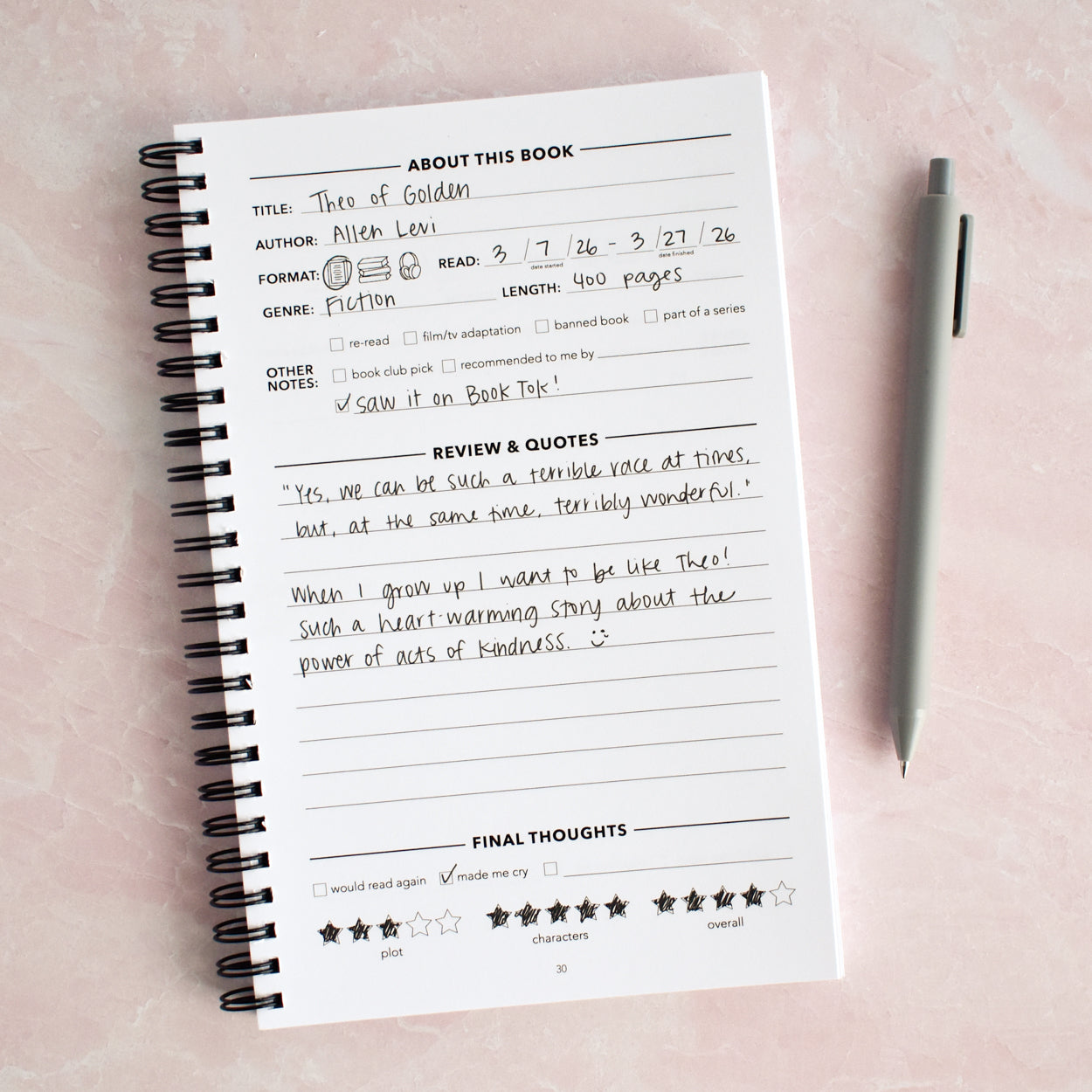 Well-Read Reading Journal