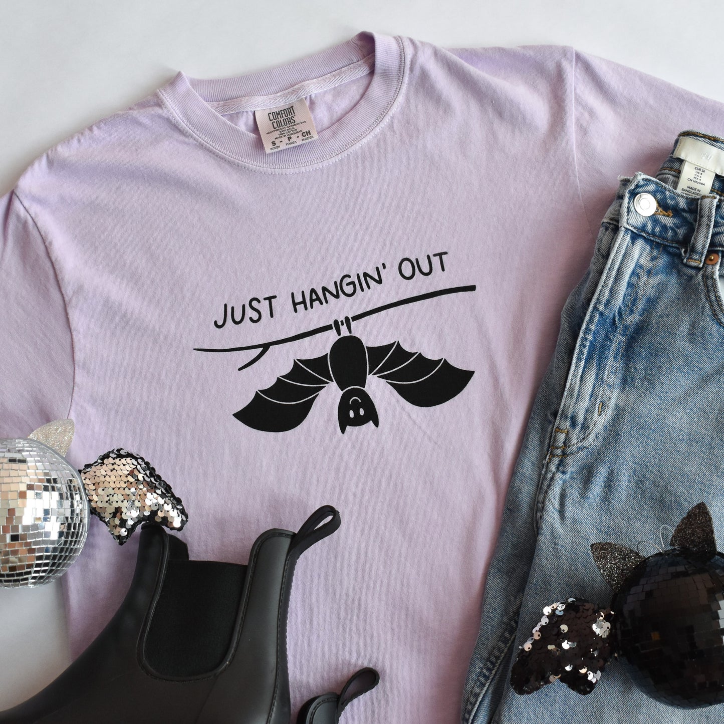 PREORDER Just Hangin' Out Bat Tee (Ships 10/1 - entire order is held until this date!)