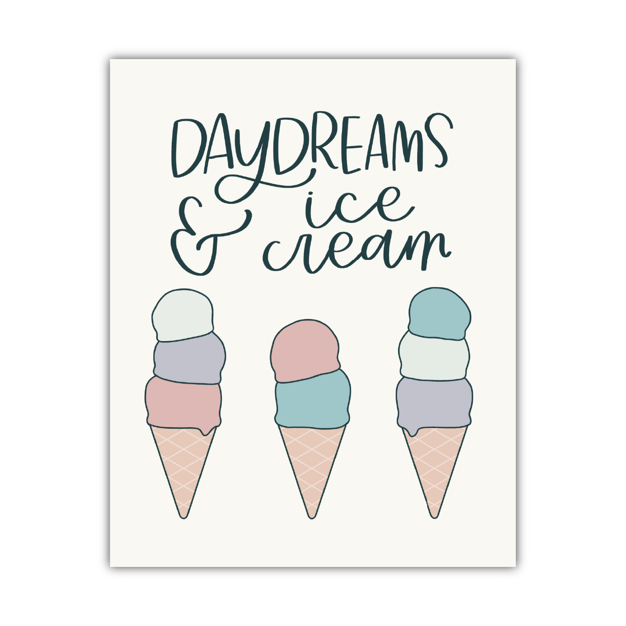 Daydreams and Ice Cream Print (Digital Download)