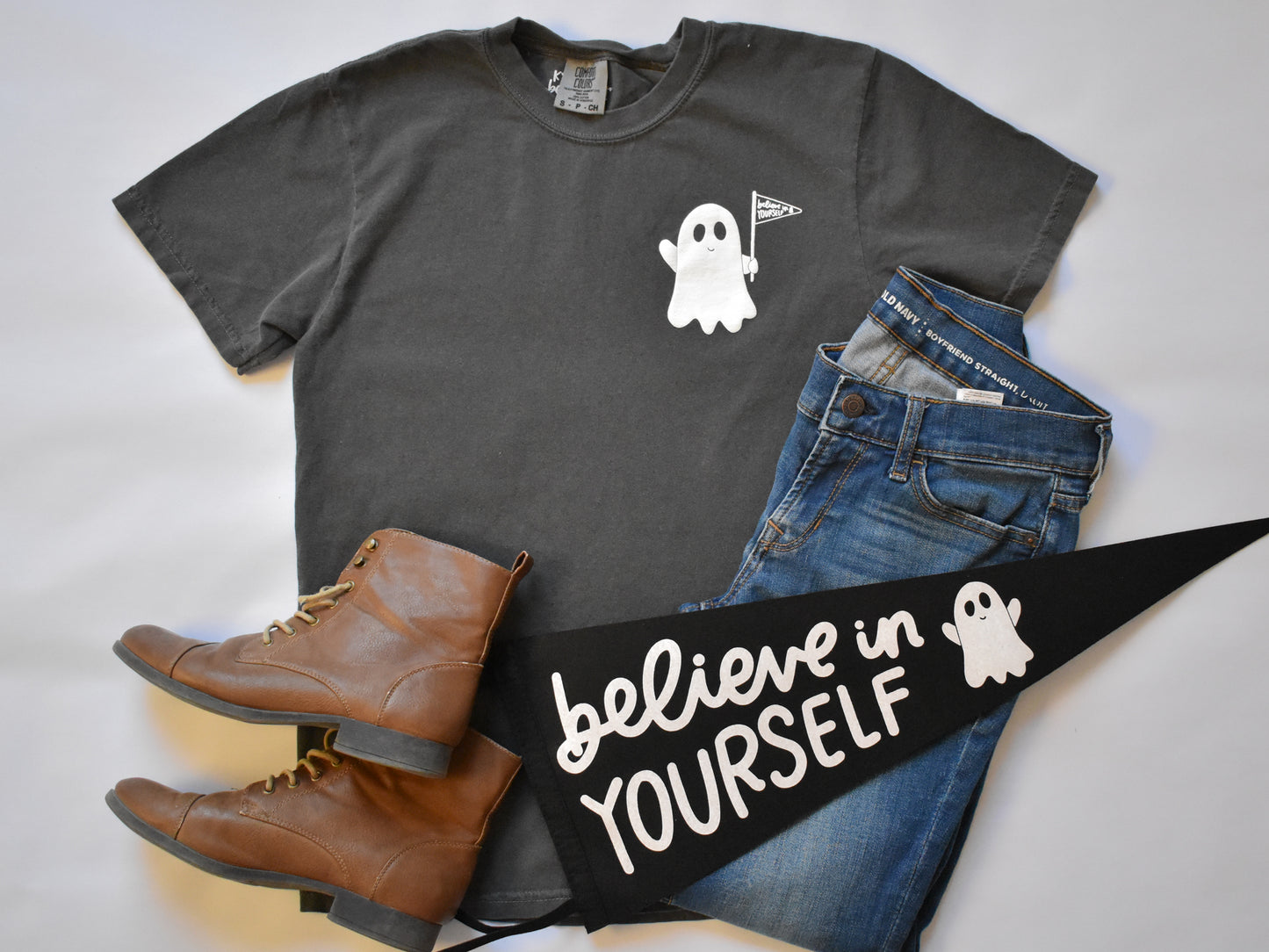 Load image into Gallery viewer, Believe In Yourself Ghost Tee
