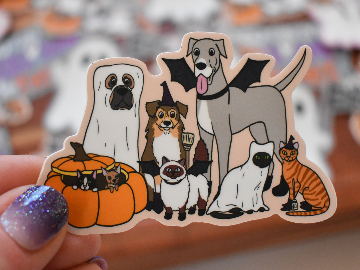 Load image into Gallery viewer, Halloween Animals Sticker
