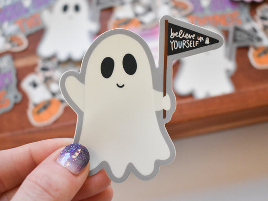 Load image into Gallery viewer, Believe In Yourself Ghost Sticker
