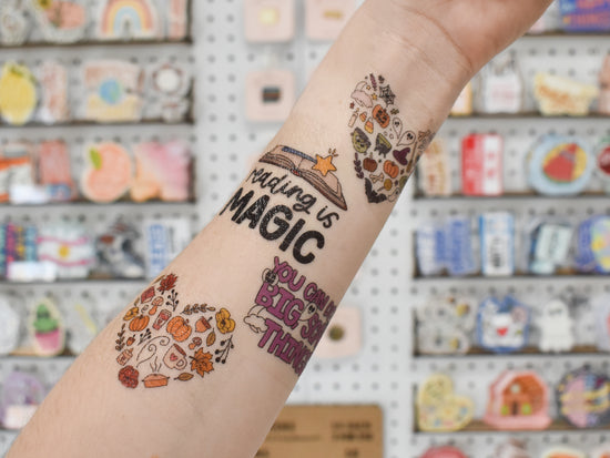 Reading Is Magic Temporary Tattoos (Set of 2)