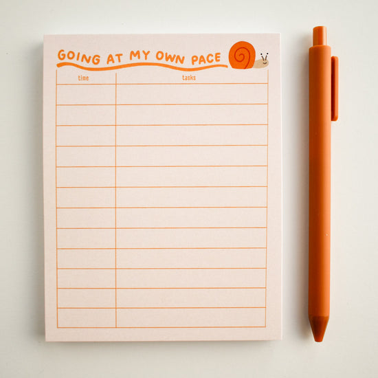 Going At My Own Pace Snail Notepad