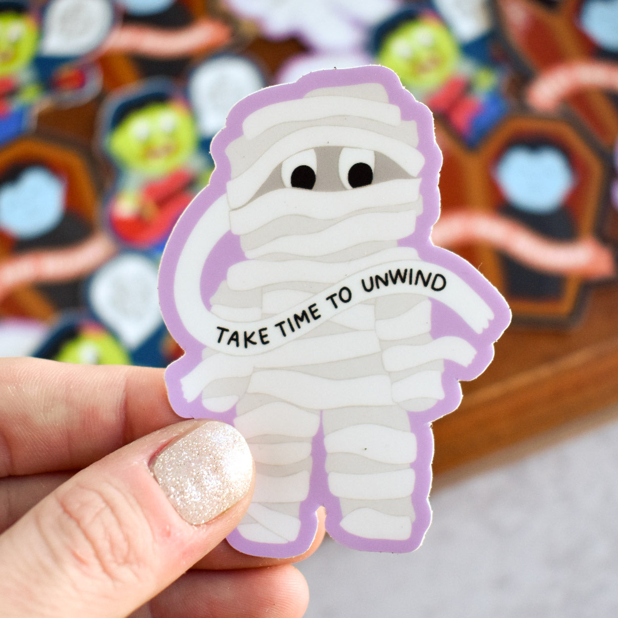 Take Time To Unwind Mummy Sticker