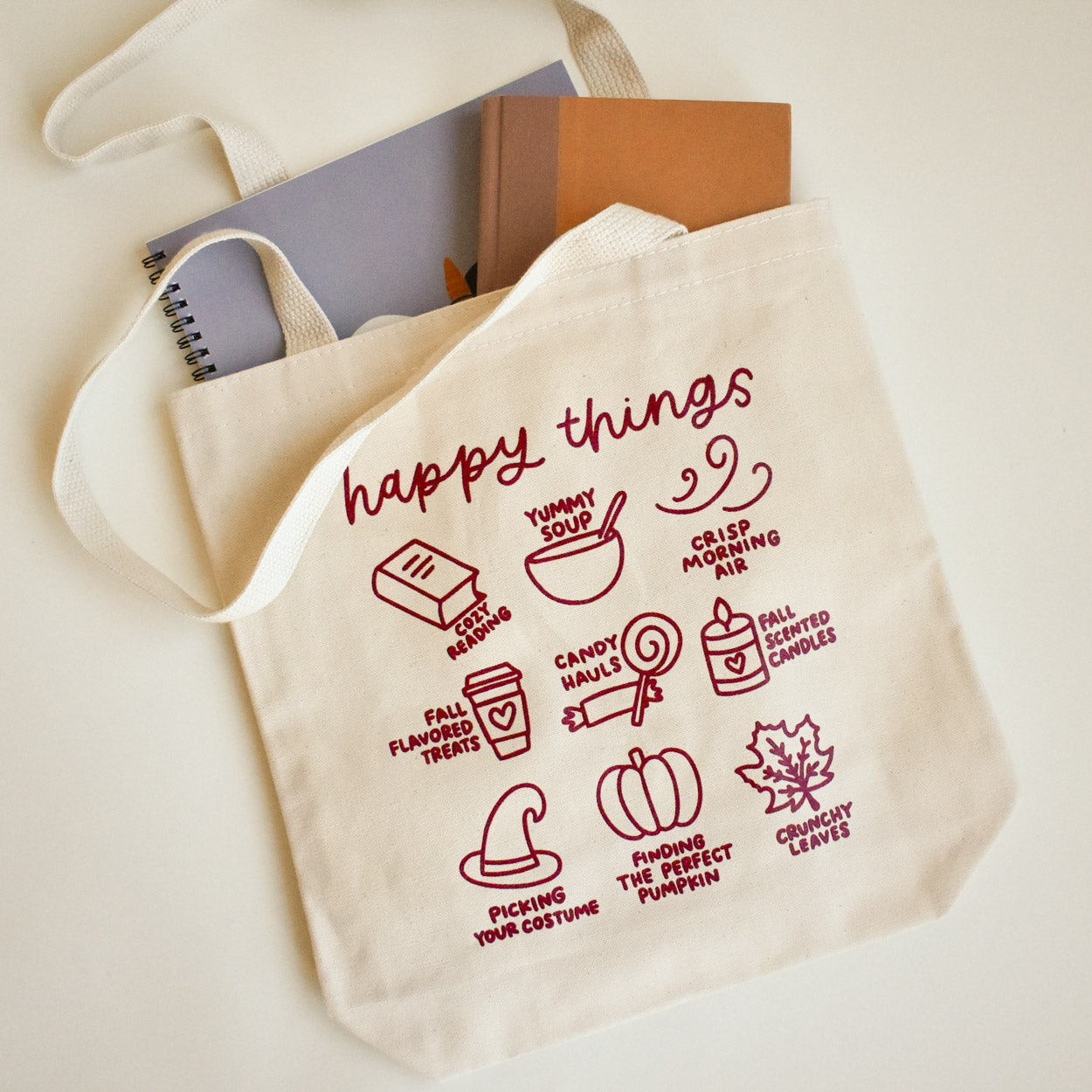 Fall Happy Things Tote Bag