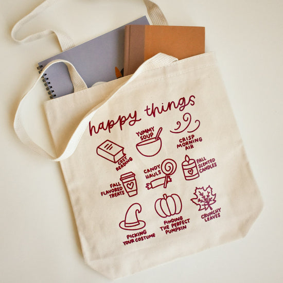 Fall Happy Things Tote Bag