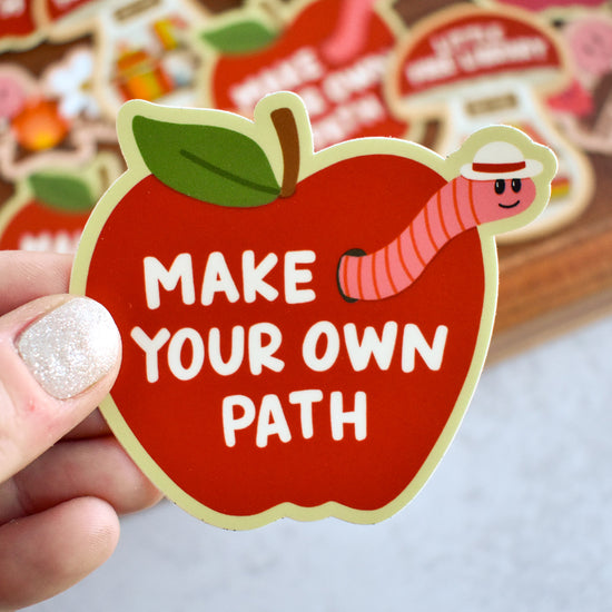 Make Your Own Path Apple Sticker