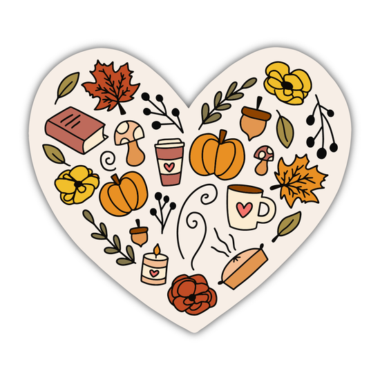 Fall Heart Sticker
