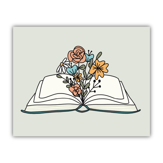 Floral Book Print