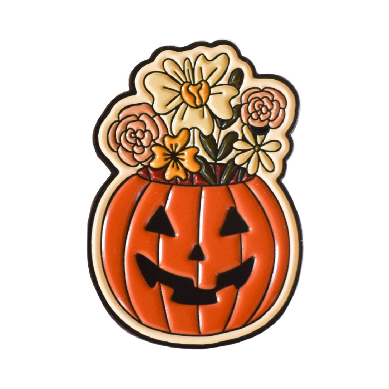 Floral Pumpkin Pin