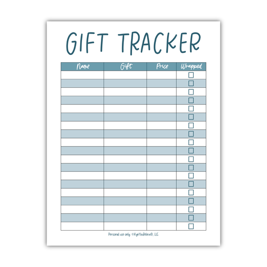 Gift Tracker (Digital Download)