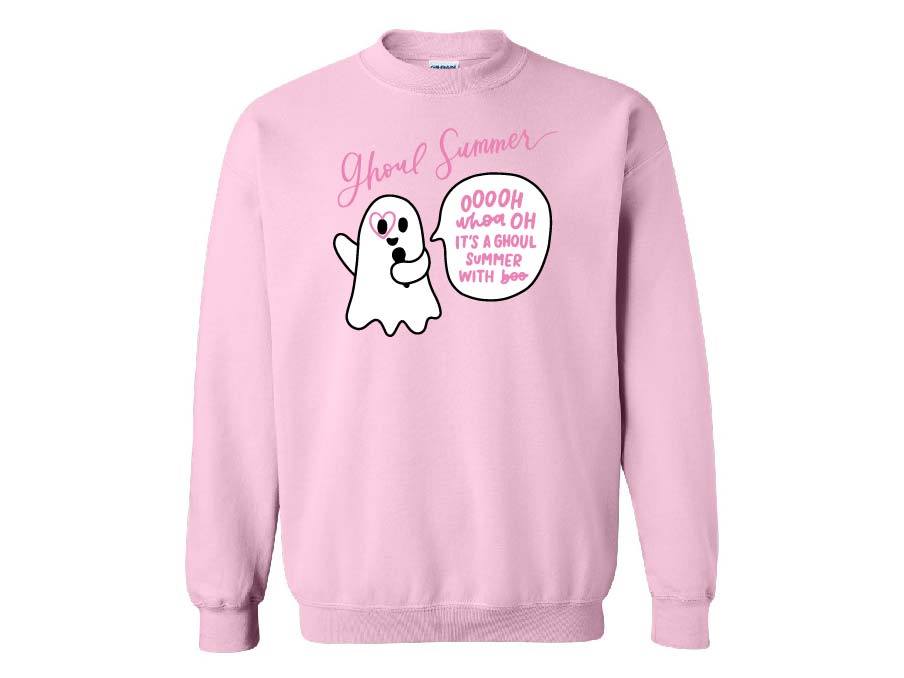 Load image into Gallery viewer, IMPERFECT Ghoul Summer Sweatshirt (Pink)
