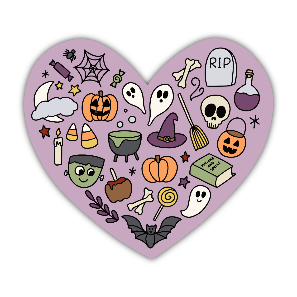 Halloween Heart Sticker
