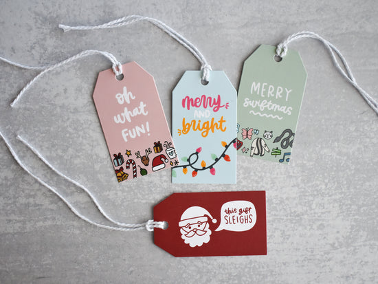 Load image into Gallery viewer, Merry and Bright Gift Tags
