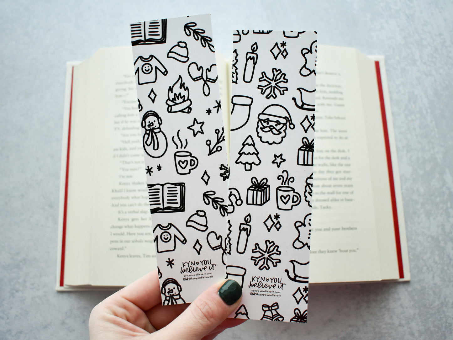 Color-It-In Christmas Pattern Bookmark