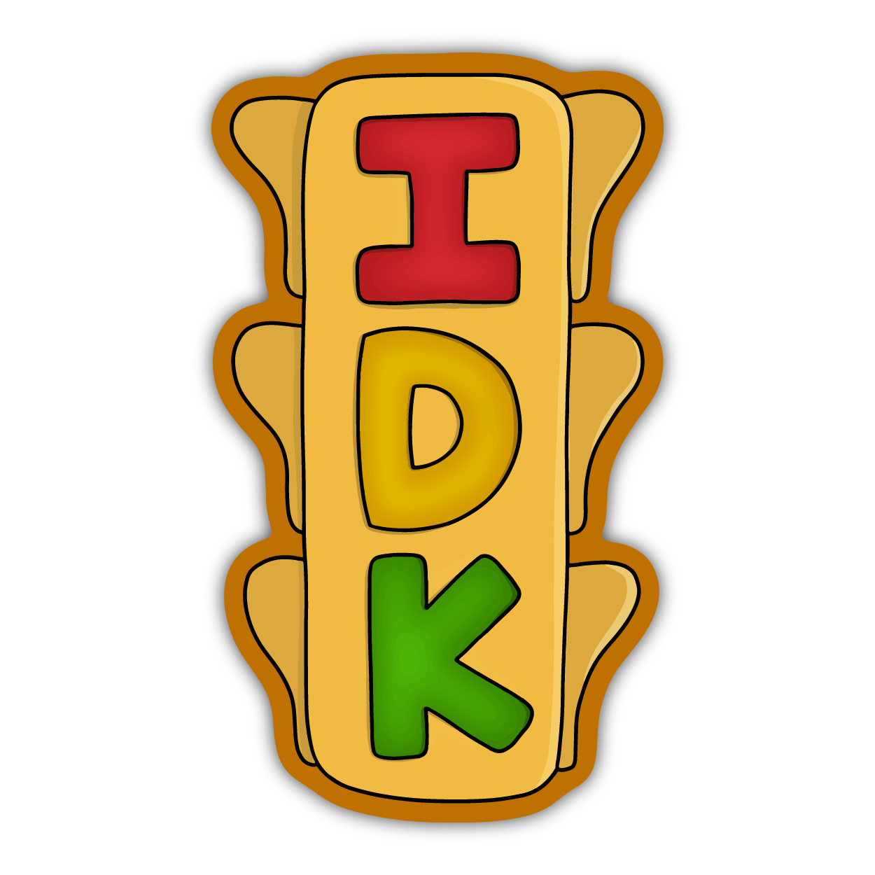 IDK Traffic Light Sticker