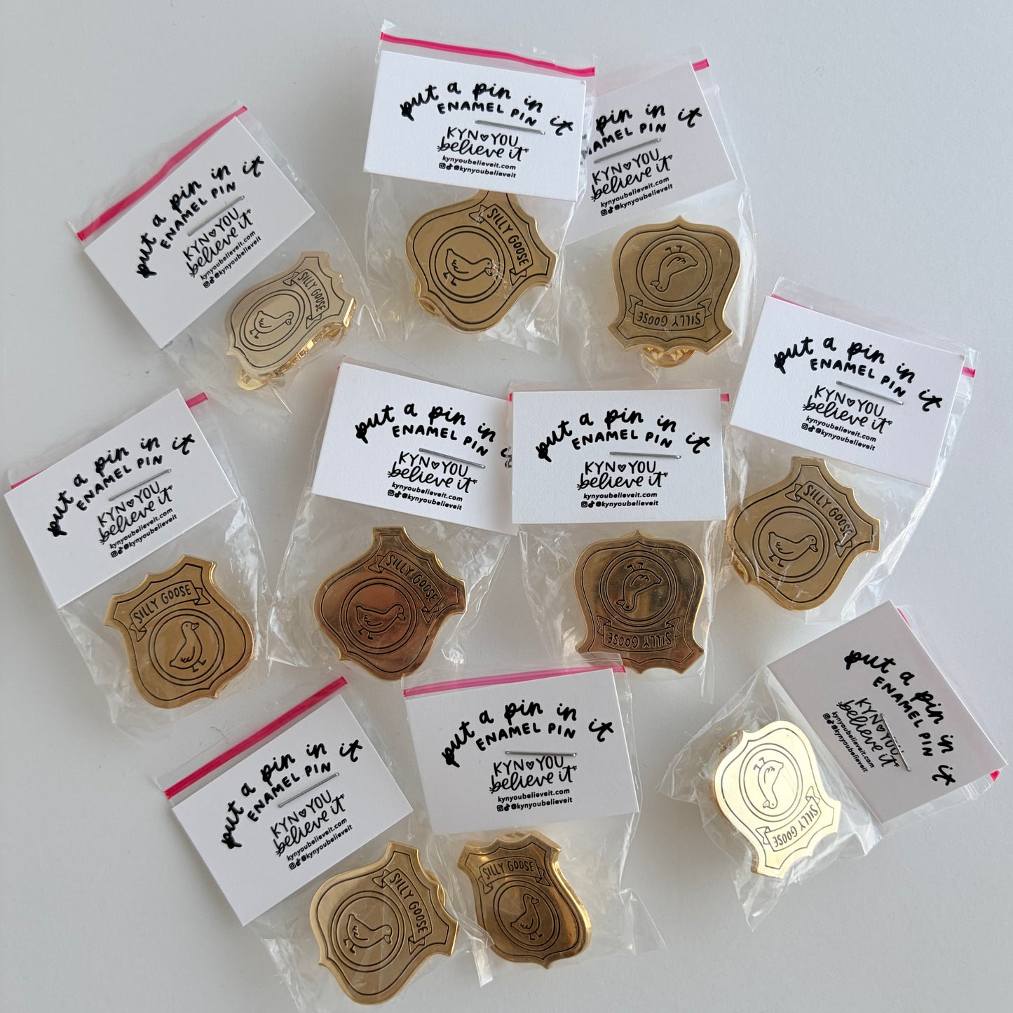 IMPERFECT Silly Goose Badge Pin (Single or 10-pack)