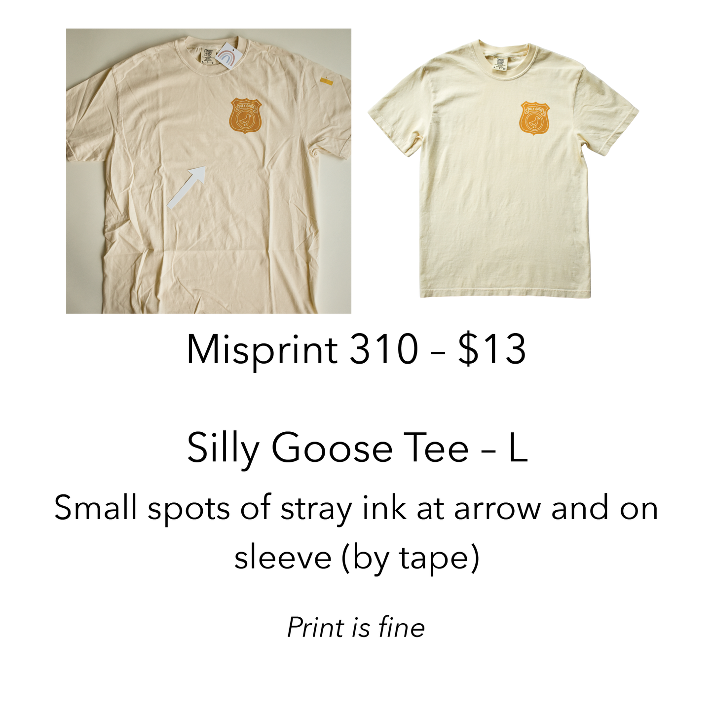 Imperfect / Misprint Apparel - L
